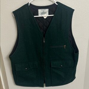 Vintage 1970s Johnson Woolen Mills Inc Hunting Wool Vest with Pockets